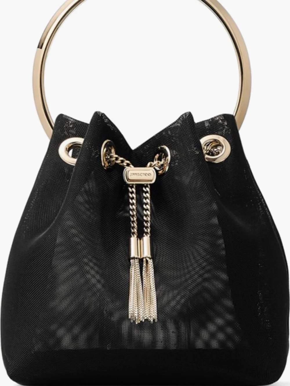 Jimmy Choo Bon Bon Mesh Top Handle Pouch